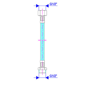 Slika Brinoks fleksibilno crevo 1/2-1/2 muško-žensko 1000 mm