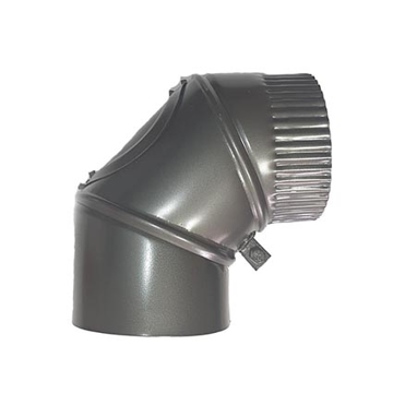 Slika Dimno koleno Ø 200 mm sa otvorom za čišćenje crno