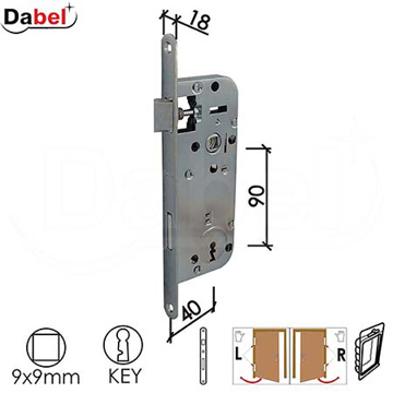 Slika Brava za drvena vrata DABEL B2005 K ZnB 40/90/18/9 1Klj DBP1 – 0106000