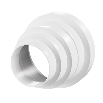 Plastični adapter za ventilacione cevi sa prelazom sa 125 mm na 100 mm od PVC plastike