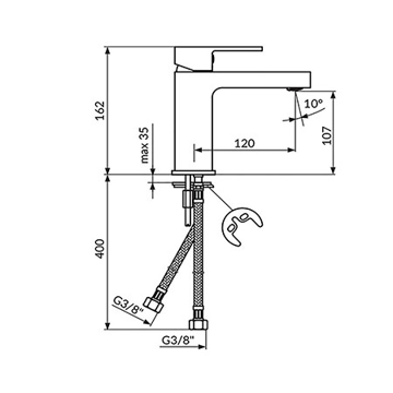 Slika Baterija za lavabo QUADRO JQ30201