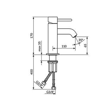 Slika Baterija ZERO za lavabo JZ30101