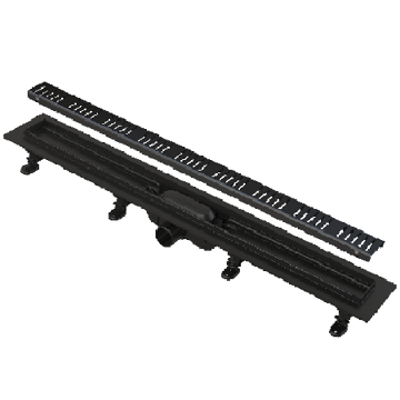 Slika Tuš kanalica APZ10 BLACK 550 mm crna mat sa perforiranom rešetkom Alca