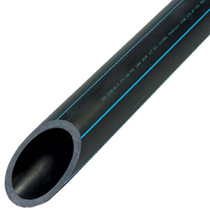 Crno Okiten PE100 crevo sa plavom linijom za vodovod i navodnjavanje