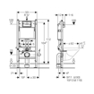 Slika Duofix Basic 112 cm sa Delta vodokotlićem 12 cm Geberit 111.153.00.1