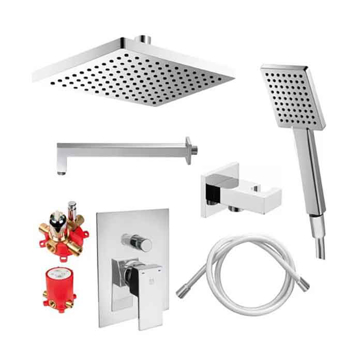 HERZ SQ Duo ugradni set 00364 hrom – kvadratni dizajn