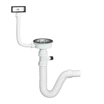 Slika Sifon granitne sudopere fleksibilni sa prelivom i priključkom za mašinu jednodelni S-11415