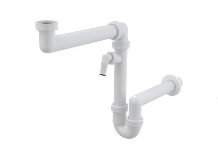 Slika Sifon za sudoperu A872P sa priključkom za mašinu i uštedu prostora
