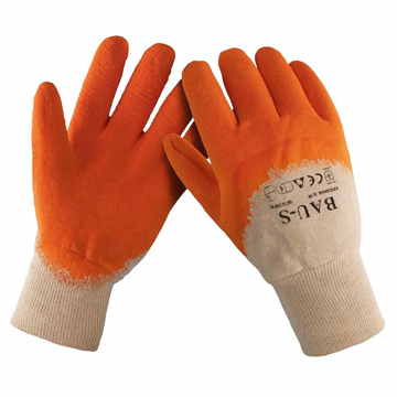 Slika BAU S zaštitne rukavice Latex Orange – narandžaste rukavice sa lateks premazom (10) XL