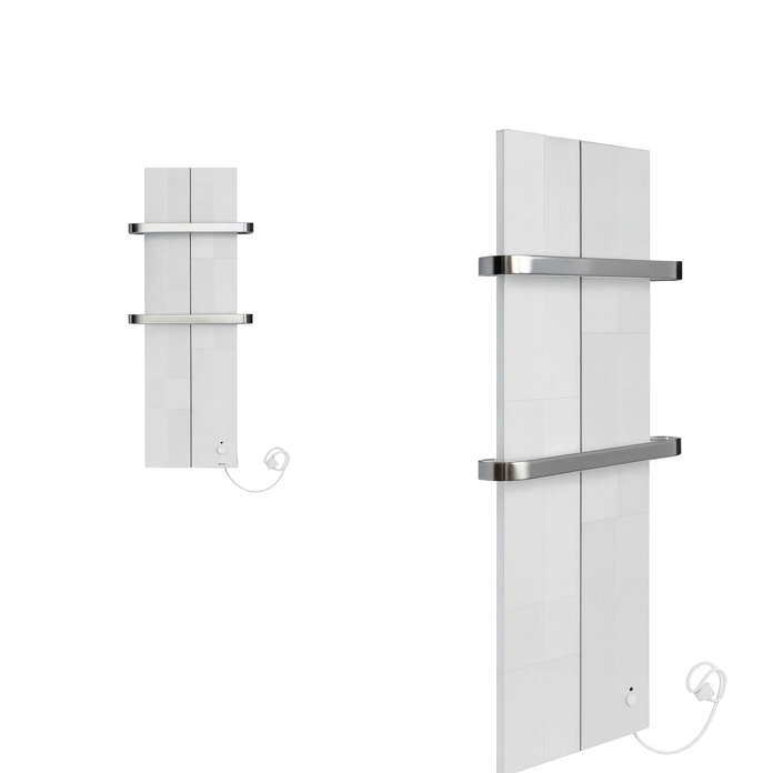 Slika CINI Finesa kupatilski električni radijator 558x1000 MONO beli sa hrom prečkom