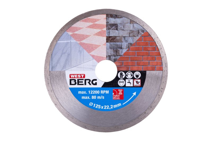 Slika Rezna ploča dijamantska puna WESTBERG Ø125 x 1.9 x 22.2 mm DIAMANT 79.217 / 21012