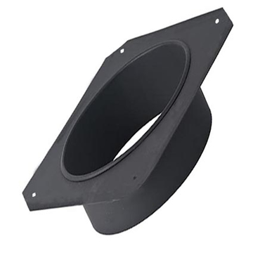 Slika Dimna štucna rozetna Ø 135 mm crna