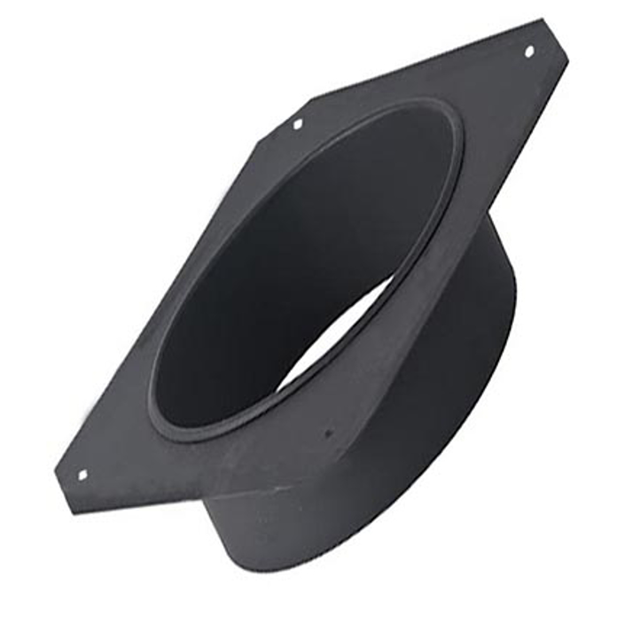 Slika Dimna štucna rozetna Ø 135 mm crna