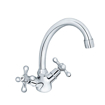 Slika Baterija NOSTALGIJA za sudoperu i lavabo izliv 130 mm dvoručna N23013