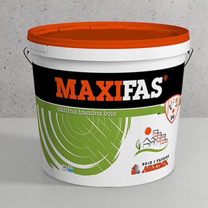 Slika MaxiFas akrilna fasadna boja – bela, 0.65 litara