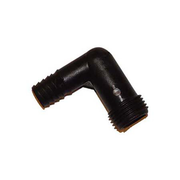 Plastično koleno 1/2" sa priključkom za cev prečnika 16 mm za pop up prskalice