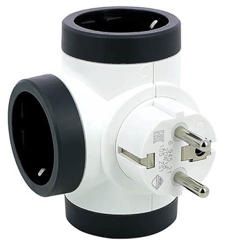 Slika Utikač adapter 3×2P+E rotirajuća glava Legrand 694521