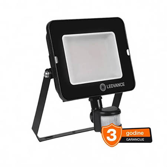 Slika LED reflektor COMPACKT Flood sa senzorom 20W 4000K 2000lm IP65 crni