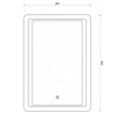 Slika Ogledalo 60x80 sa LED osvetljenjem i TOUCH prekidacem H-158