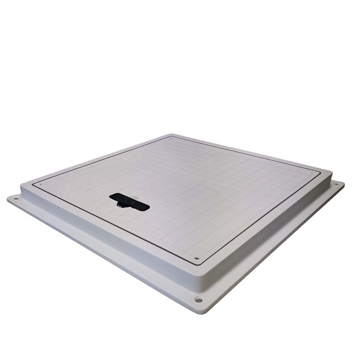 Slika Poklopac za šahtu PVC četvrtasti 550x550 mm bez rupica otvor 475x475 mm