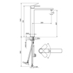 Slika Baterija S2 BLACK lavabo stojeća jednoručna matt black 230501B