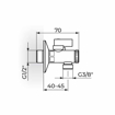 Slika Ek ventil 1/2"–3/8" Rosan sa filterom DARK A62D1238