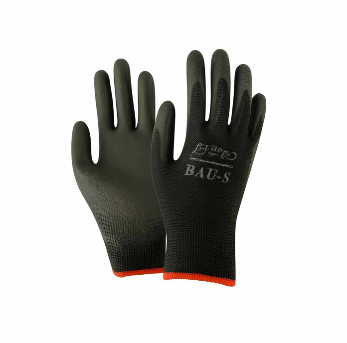 Slika BAU S zaštitne rukavice PU Schwarz – crne radne rukavice sa PU premazom (10) XL