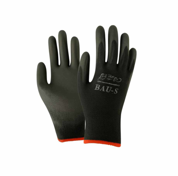 Slika BAU S zaštitne rukavice PU Schwarz – crne radne rukavice sa PU premazom (11) XXL