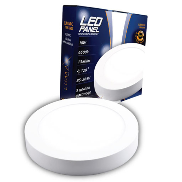 Slika LED panel LUMNPO-18W 6500K nadgradni okrugli 1530lm