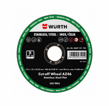 Slika Rezna ploča WURTH za inox 115 x 1,0 x 22,23 mm